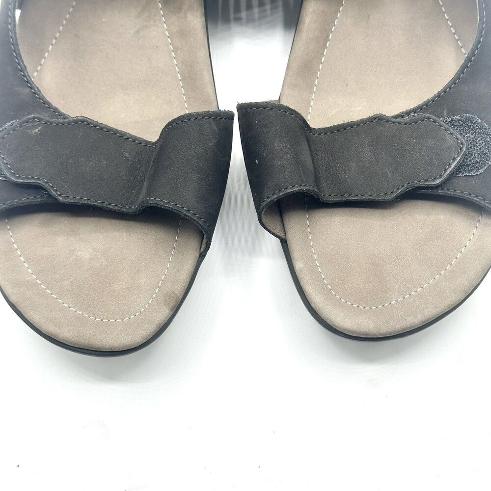 Mephisto Prudy Women's Black Wedge Heel Sandals EU Size 42 US Size 12 Suede - Picture 3 of 16